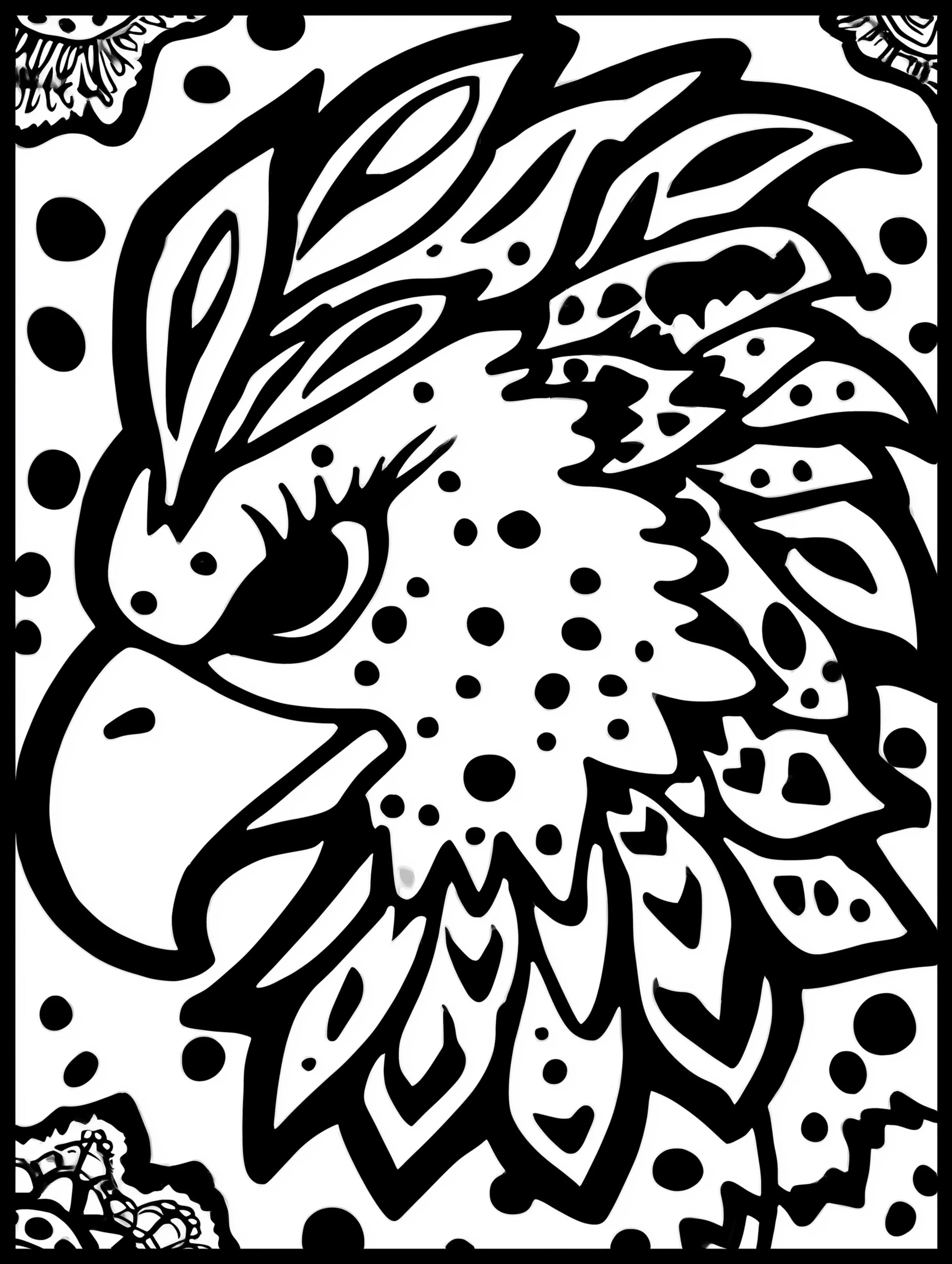 Free printable eagle coloring page for adults featuring spots on an eagle head